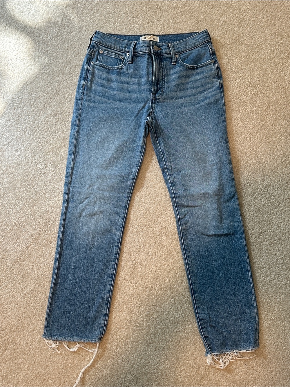 Madewell Mid-Blue Straight Leg Jeans